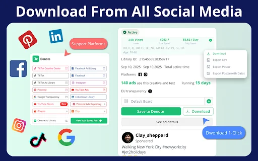 I-download ang Denote: Ang Pinakamahusay na Ad Spy Tool para sa Ads - Screenshot 3