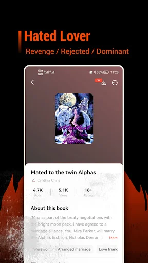 AlphaFiction: Basahin ang Pinakamahusay na Werewolf at Romance Novels - Screenshot 5