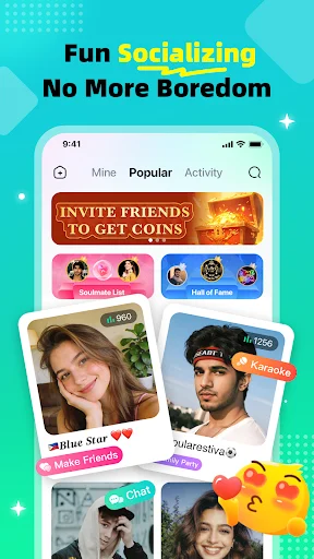 I-download ang InParty: Group Voice Chat – Pinakamahusay na Tambayan - Screenshot 1