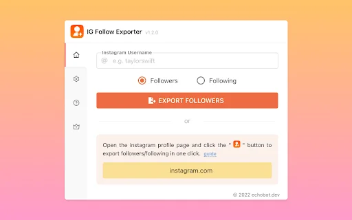I-download ang Follower Exporter – I-export ang IG Followers nang Libre - Screenshot 1