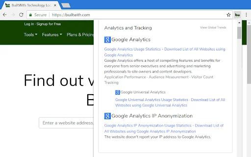 BuiltWith Technology Profiler: Alamin ang Tech Stack ng Website - Screenshot 1