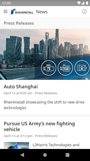 I-download ang Rheinmetall INSIDE – Pinakabagong Balita at Impormasyon - Screenshot 1