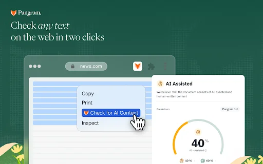 Pangram AI Detection: Pinaka-tumpak na AI Checker sa Chrome - Screenshot 4