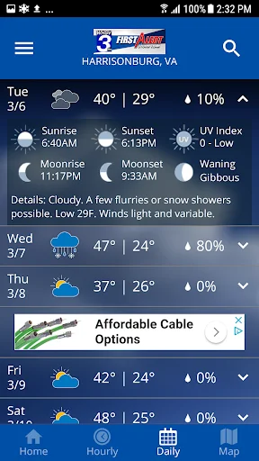 I-download ang WHSV-TV3 Weather – Tumpak na Taya ng Panahon - Screenshot 4