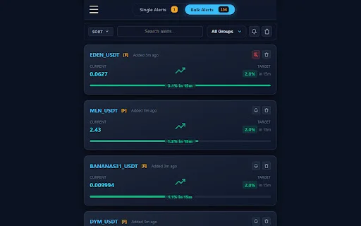 Crypto Price Alerts para sa Binance – Libre at Real-time Tracker - Screenshot 3