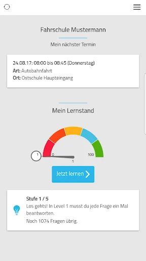 I-download ang Meine Fahrschul-App: Pinakamahusay na Review App - Screenshot 1