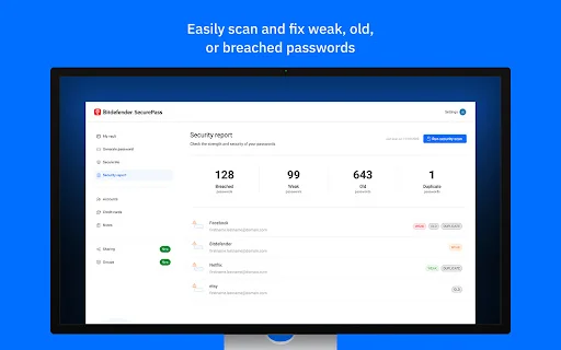 Bitdefender SecurePass: Proteksyon ng Password para sa Iyong Device - Screenshot 2