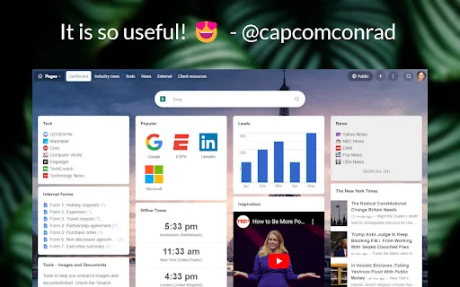 I-download ang New tab page by start.me – Gawing Dashboard ang Browser - Screenshot 1