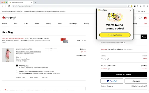 I-download ang Norton Coupons – Mag-save sa Online Shopping - Screenshot 1