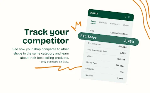 eRank – SEO para sa Ecommerce: Palakasin ang Sales sa Etsy - Screenshot 2