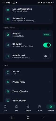 I-download ang Califax VPN: Quantum-Safe VPN para sa Seguridad - Screenshot 1