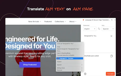 Download Language IO Secure Page Translator – Translate 150+ Languages - Screenshot 2
