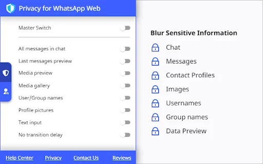 Privacy Extension for WhatsApp Web – Proteksyon sa Chat - Screenshot 1