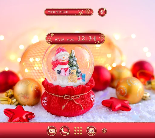 I-download ang Snowman Snow Globe Theme – Libreng Christmas Design - Screenshot 1