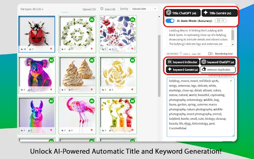 Easy Keywords for AdobeStock: Pinabilis na Keyword Generator - Screenshot 3