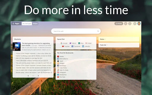 I-download ang New tab page by start.me – Gawing Dashboard ang Browser - Screenshot 2