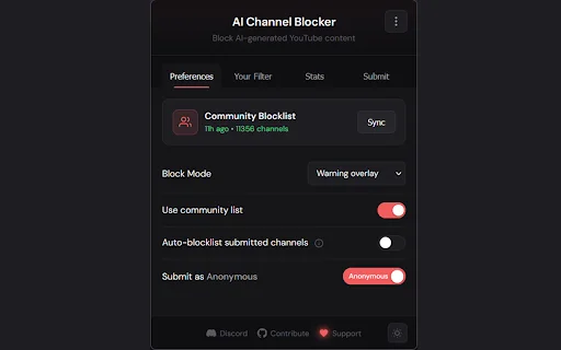 AiBlock for YouTube: I-filter ang AI Content sa Iyong Feed - Screenshot 3
