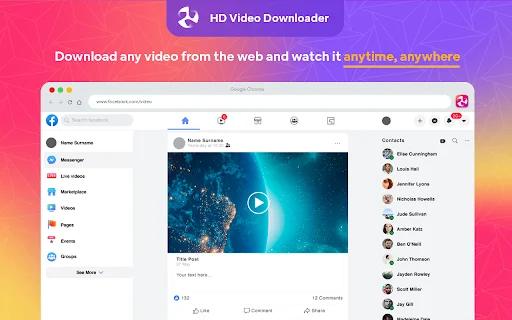 HD Video Downloader – Pinakamabilis na Video Downloader para sa Chrome - Screenshot 1