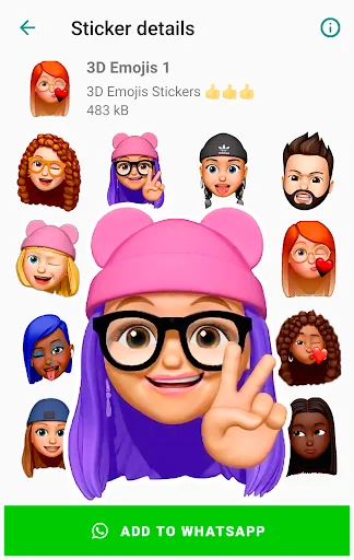I-download ang Funny Emojis Stickers – Mga Cute na Sticker para sa WhatsApp - Screenshot 17