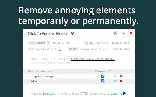 Click to Remove Element: Alisin ang mga Nakakairitang Ads at GIF - Screenshot 2