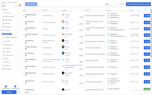 AeroLeads: Libreng B2B Email at Phone Finder Extension - Screenshot 2