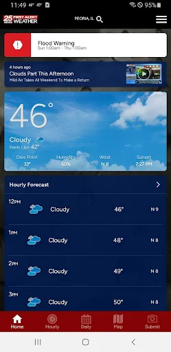 I-download ang WEEK 25 First Alert Weather – Tumpak na Forecast - Screenshot 1
