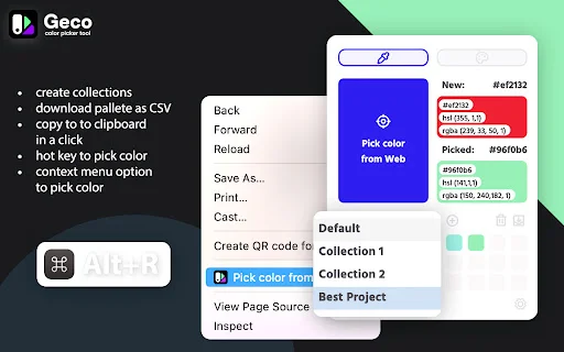 I-download ang Geco Color Picker – Pinakamahusay na Eyedropper Tool - Screenshot 3