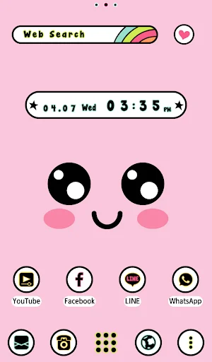 I-download ang Cute Expressions Theme +HOME – Gawing Kawaii ang Screen - Screenshot 1