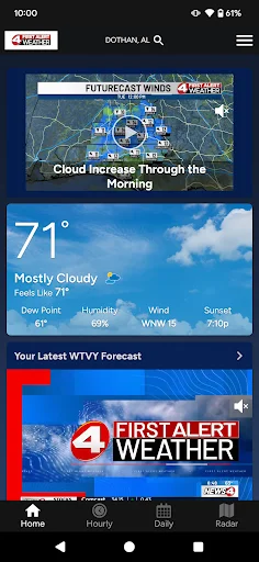 I-download ang WTVY-TV 4 First Alert Weather – Tumpak na Forecast - Screenshot 1
