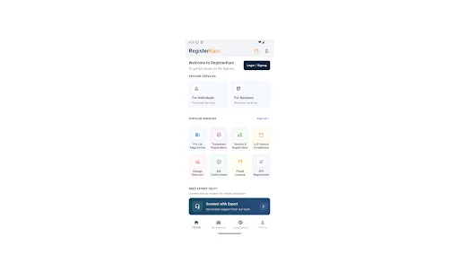 I-download ang RegisterKaro: Ekspertong Serbisyo sa Negosyo - Screenshot 7