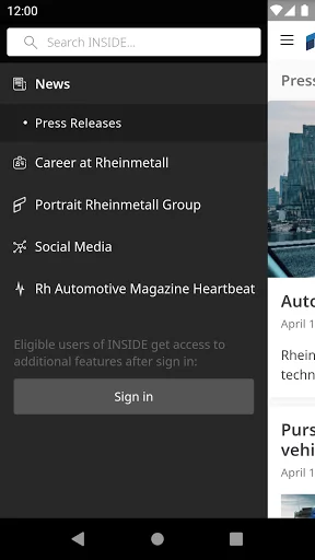 I-download ang Rheinmetall INSIDE – Pinakabagong Balita at Impormasyon - Screenshot 2