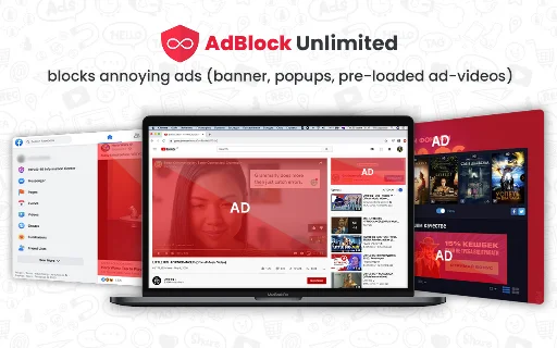 Adblock Unlimited: Pinakamahusay na Ad Blocker para sa Chrome - Screenshot 1