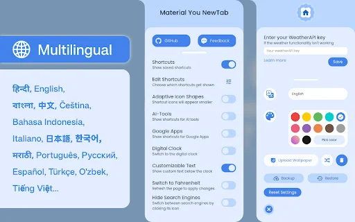Download Material You NewTab Latest – I-customize ang Iyong Browser - Screenshot 4