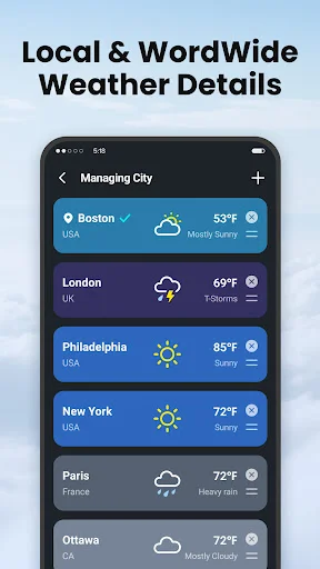 I-download ang Local Weather: Live Forecast – Tumpak na Panahon - Screenshot 6