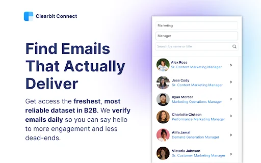 I-download ang Clearbit Connect: Libre at Verified B2B Emails - Screenshot 2