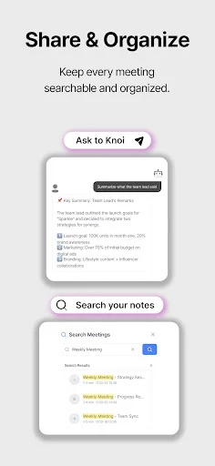 I-download ang Knoi – AI Meeting Notes – Awtomatikong Transkripsyon - Screenshot 6