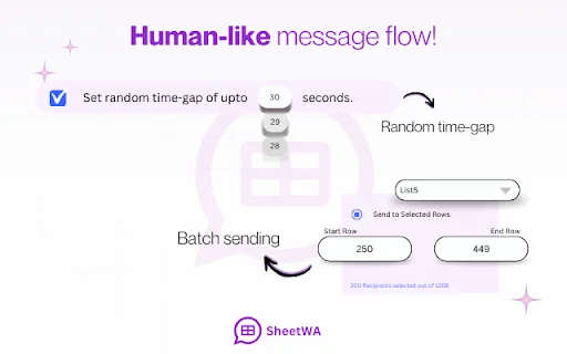 SheetWA Bulk WA Sender: Magpadala ng WhatsApp Messages Mula sa Excel - Screenshot 1