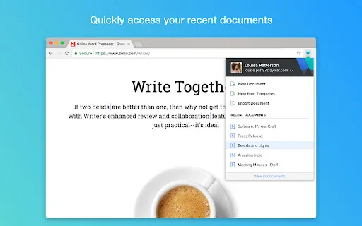 Download Writer Extension – Mabilis na Dokumento at Clipper - Screenshot 1