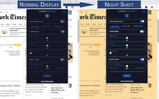 Lunar Reader: Pinakamahusay na Dark Theme at Night Shift Mode - Screenshot 2