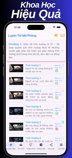 I-download ang Luyện thi mô phỏng 120 TH GPLX – Pagsasanay sa Pagmamaneho - Screenshot 9