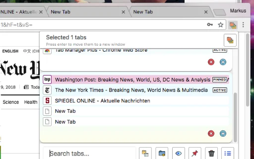Tab Manager Plus para sa Chrome – Ayusin ang Iyong mga Tab - Screenshot 5