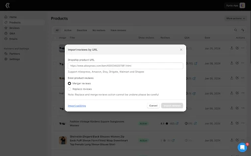 Ryviu – Import reviews: I-import ang AliExpress Reviews nang Madali - Screenshot 4
