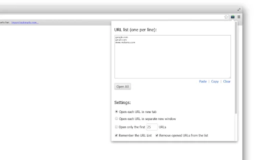 Bulk URL Opener: Buksan ang Maramihang Link sa Isang Click - Screenshot 1
