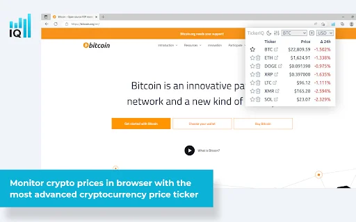 I-download ang TickerIQ Crypto Price Ticker – Real-time Crypto Tracker - Screenshot 1