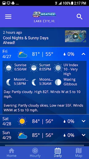 I-download ang WCJB TV20 Weather App – Tumpak na Panahon Libre - Screenshot 4