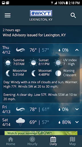 I-download ang WKYT FirstAlert Weather – Tumpak na Panahon - Screenshot 4