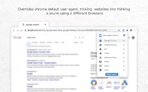User Agent Switcher – Baguhin ang User-Agent sa Chrome nang Madali - Screenshot 1