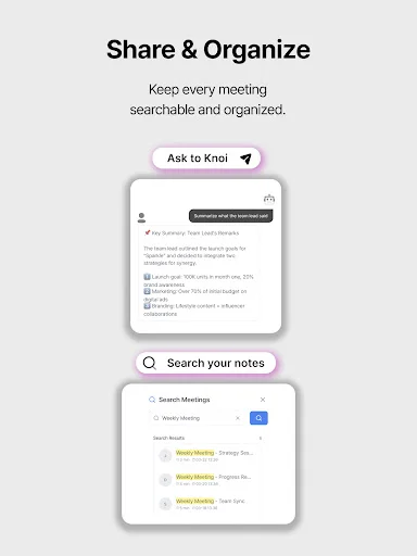 I-download ang Knoi – AI Meeting Notes – Awtomatikong Transkripsyon - Screenshot 14