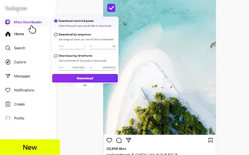 Mass Downloader for Instagram: I-download ang Lahat ng Reels, Photos, at Stories - Screenshot 1
