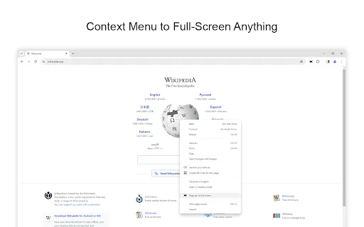 Full Screen para sa Google Chrome – Gawing Full Screen sa Isang Click - Screenshot 4
